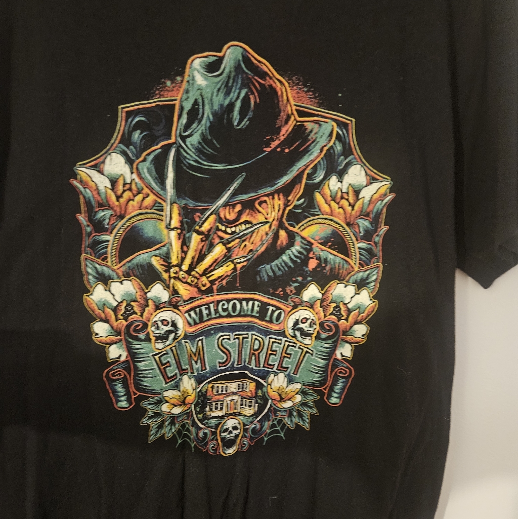 Bella Canvas Black Elm Street Graphic Tee